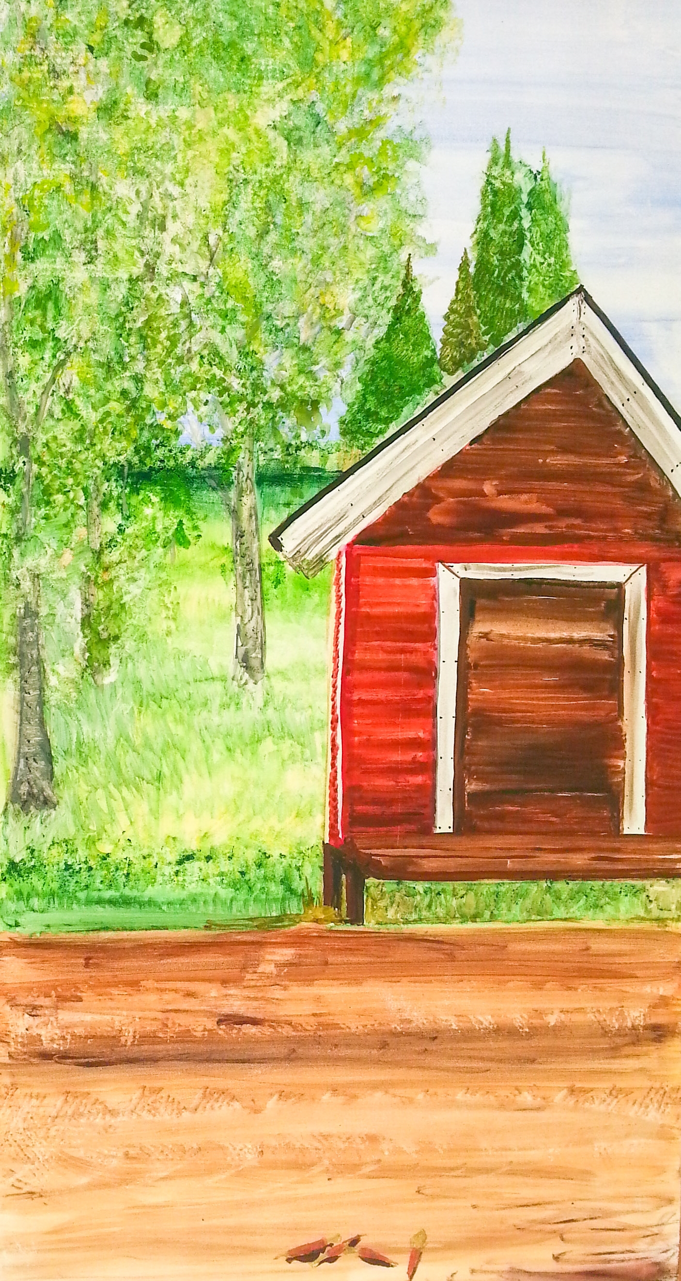 Akryylimaalaus puulle 2014.